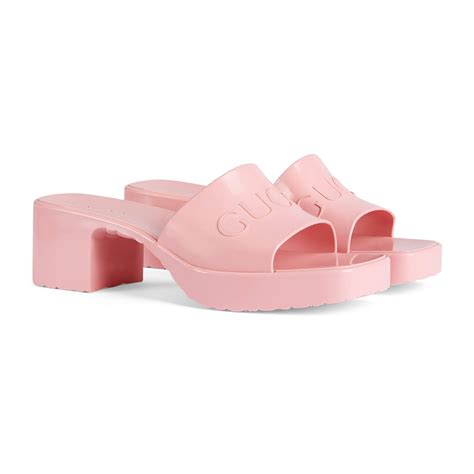 gucci heels slides|gucci transparent slides.